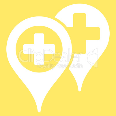 Hospital Map Markers Icon