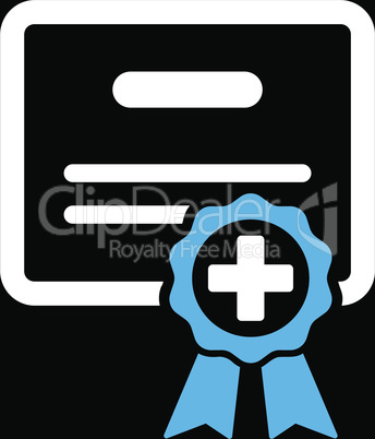 bg-Black Bicolor Blue-White--medical certificate.eps