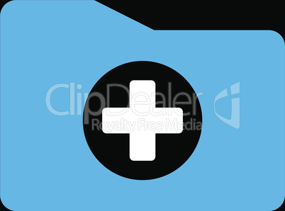 bg-Black Bicolor Blue-White--medical folder.eps