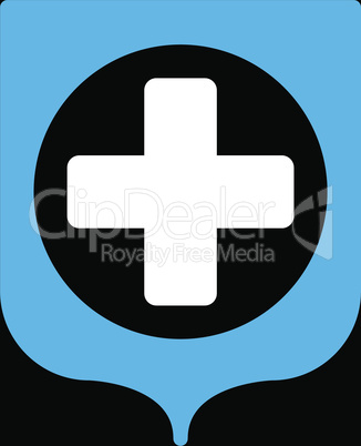 bg-Black Bicolor Blue-White--medical shield.eps