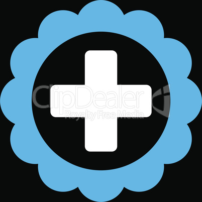 bg-Black Bicolor Blue-White--medical sticker.eps