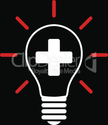 bg-Black Bicolor Red-White--creative medicine bulb.eps