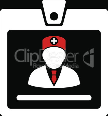 bg-Black Bicolor Red-White--doctor badge.eps