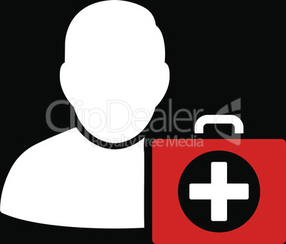 bg-Black Bicolor Red-White--first aid man.eps