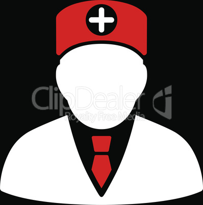 bg-Black Bicolor Red-White--head physician.eps