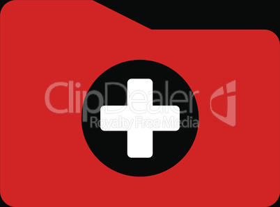 bg-Black Bicolor Red-White--medical folder.eps