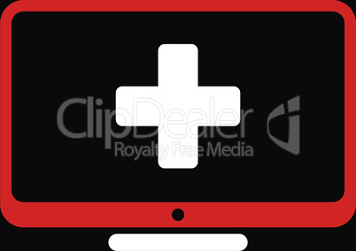 bg-Black Bicolor Red-White--medical monitor.eps