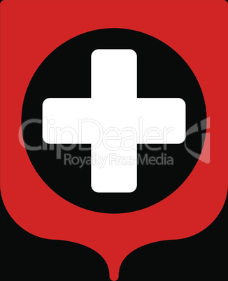 bg-Black Bicolor Red-White--medical shield.eps