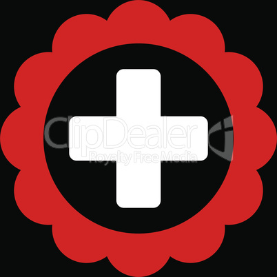 bg-Black Bicolor Red-White--medical sticker.eps