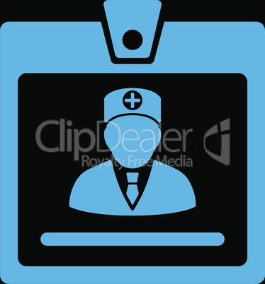 bg-Black Blue--doctor badge.eps