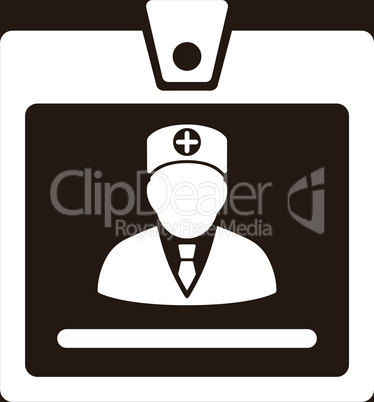 bg-Brown White--doctor badge.eps