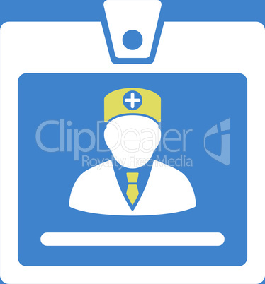bg-Blue Bicolor Yellow-White--doctor badge.eps