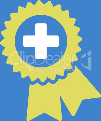 bg-Blue Bicolor Yellow-White--medical quality seal.eps