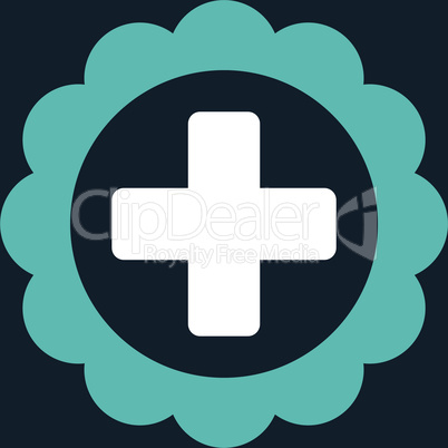 bg-Dark_Blue Bicolor Blue-White--medical sticker.eps