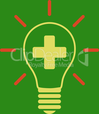 bg-Green Bicolor Orange-Yellow--creative medicine bulb.eps