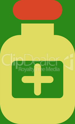 bg-Green Bicolor Orange-Yellow--drugs bottle.eps