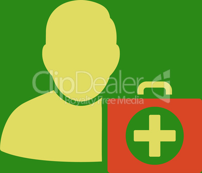 bg-Green Bicolor Orange-Yellow--first aid man.eps