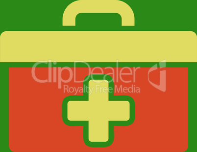 bg-Green Bicolor Orange-Yellow--first aid toolbox.eps