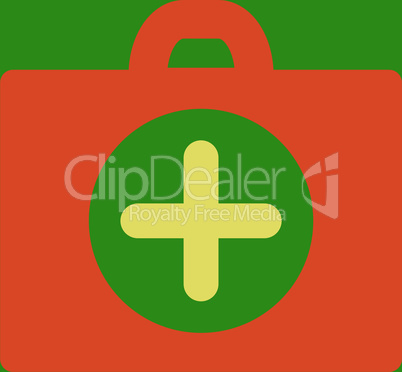 bg-Green Bicolor Orange-Yellow--first aid.eps