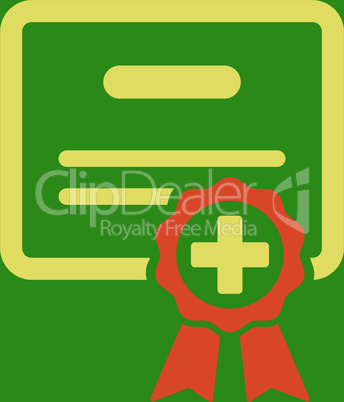 bg-Green Bicolor Orange-Yellow--medical certificate.eps