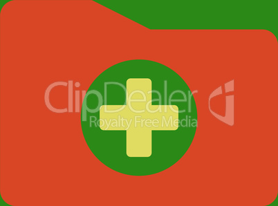 bg-Green Bicolor Orange-Yellow--medical folder.eps
