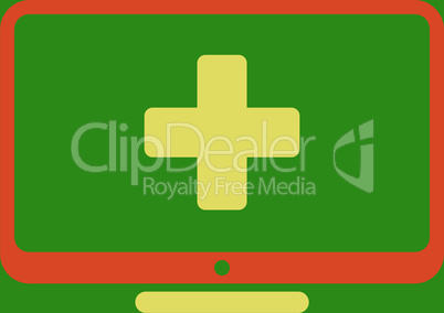 bg-Green Bicolor Orange-Yellow--medical monitor.eps