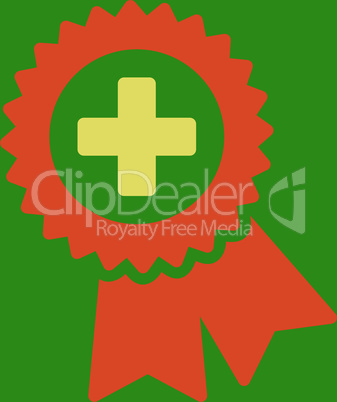 bg-Green Bicolor Orange-Yellow--medical quality seal.eps