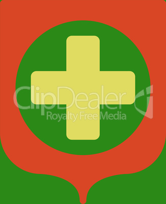 bg-Green Bicolor Orange-Yellow--medical shield.eps