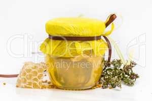 Herbal honey isolated