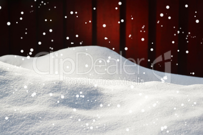 Christmas Card With Copy Space, Snow, Snowflakes