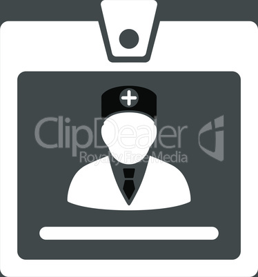 bg-Gray Bicolor Black-White--doctor badge.eps