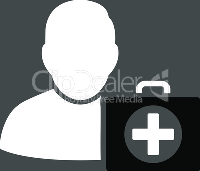 bg-Gray Bicolor Black-White--first aid man.eps