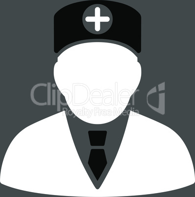 bg-Gray Bicolor Black-White--head physician.eps