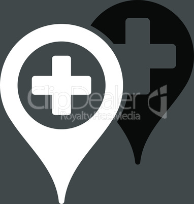 bg-Gray Bicolor Black-White--hospital map markers.eps