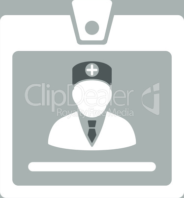 bg-Silver Bicolor Dark_Gray-White--doctor badge.eps