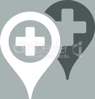 bg-Silver Bicolor Dark_Gray-White--hospital map markers.eps