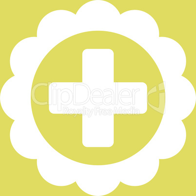 bg-Yellow White--medical sticker.eps