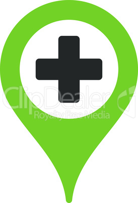 Bicolor Eco_Green-Gray--hospital map pointer.eps