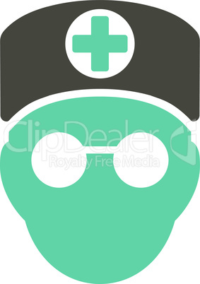 Bicolor Grey-Cyan--doctor head.eps