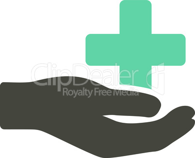 Bicolor Grey-Cyan--health care donation.eps