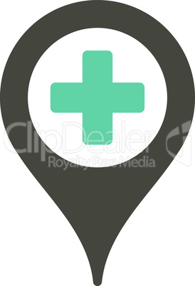 Bicolor Grey-Cyan--hospital map pointer.eps