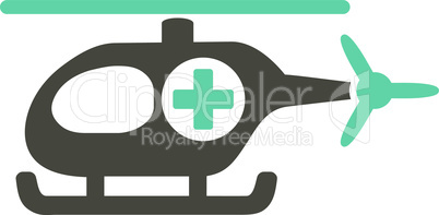 Bicolor Grey-Cyan--medical helicopter.eps