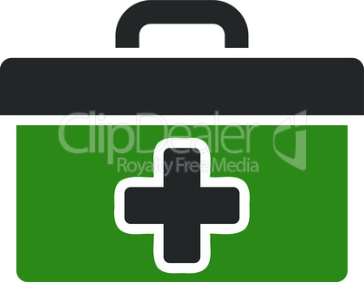 Bicolor Green-Gray--first aid toolbox.eps