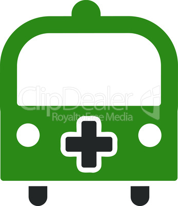 Bicolor Green-Gray--medical bus.eps