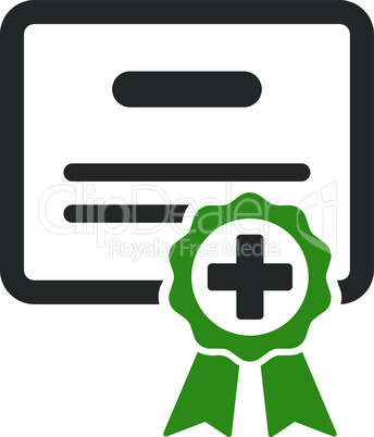 Bicolor Green-Gray--medical certificate.eps