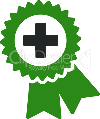 Bicolor Green-Gray--medical quality seal.eps