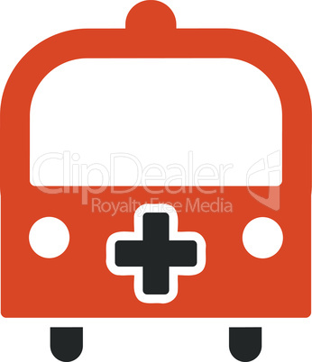 Bicolor Orange-Gray--medical bus.eps