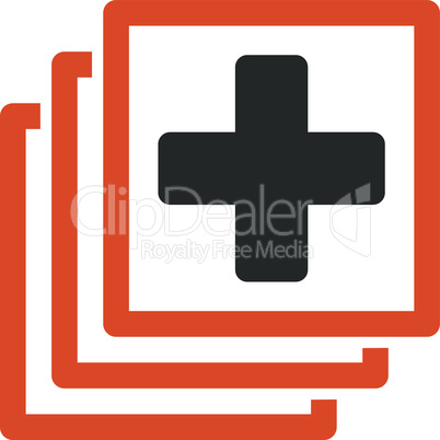 Bicolor Orange-Gray--medical docs.eps