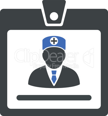 BiColor Cobalt-Gray--doctor badge.eps