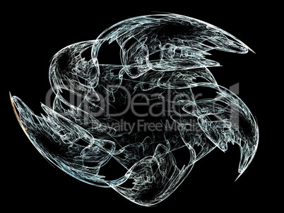 Digital Fractal on Black Digital Fractal on Black